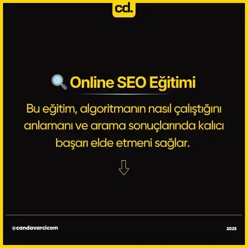 Online SEO Eğitimi Dijital Pazarlama Çözüm Ortağı Can Davarcı Trusted Digital Partner!
