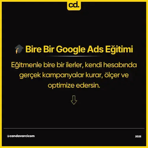 Bire Bir Google Ads Eğitimi Dijital Pazarlama Çözüm Ortağı Can Davarcı Trusted Digital Partner!